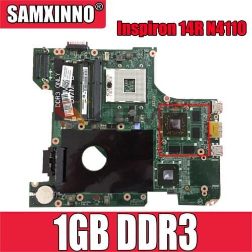 Original Laptop motherboard For DELL Inspiron 14R N4110 HM67 Mainboard CN-0WVPMX 0WVPMX DAV02AMB8F1 216-080900 1GB DDR3