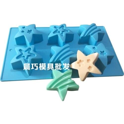 The supply of silicone soap mold soft tin star cake mold