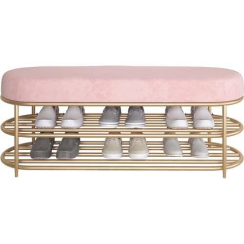 Nordic light luxury shoe stool soft bag cushion home door can sit cabinet entrance porch creative rack