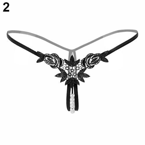 Women Sexy Thongs Strap G-string V-string Panties Lace Flower Underwear Briefs T-back Panties Black Red White