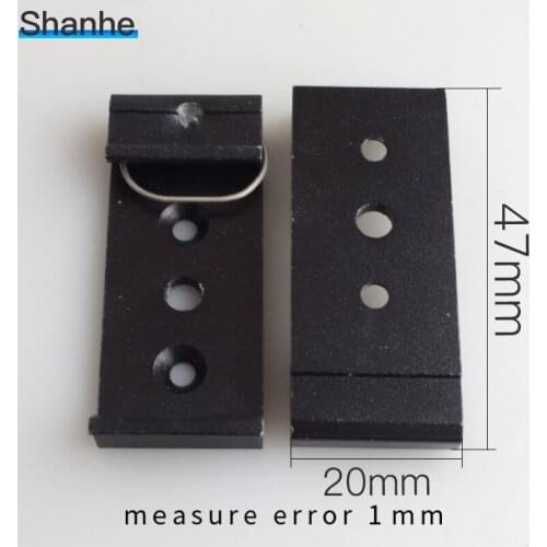 1pc 20mm Aluminum Din Rail Fixed Clamp Fasten Clip for Relay Mounting