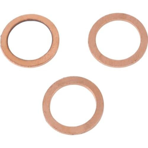 10mmx14mmx1.5mm Copper Crush Washer Flat Ring Gasket Fitting 20 Pcs