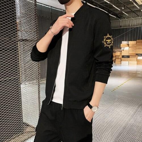 2020 Baseball Spring Fashion Loose Men Thin Jacket Brand Casual Coat M-8xl Embroidery Erkek Mont