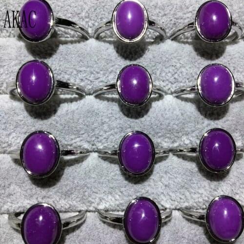 3ring/set AKAC natural phosphosiderite adjustable white copper ring for women men ring send randomly