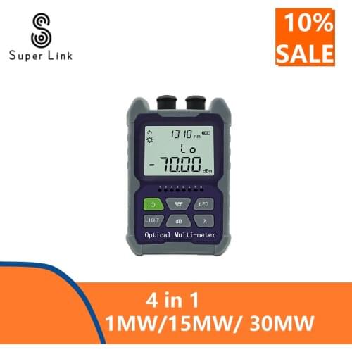 4 in 1 Mini Multifunction Optical Power Meter Visual Fault Locator Network Cable Test LED AP/CP 1MW/15MW/ 30MW