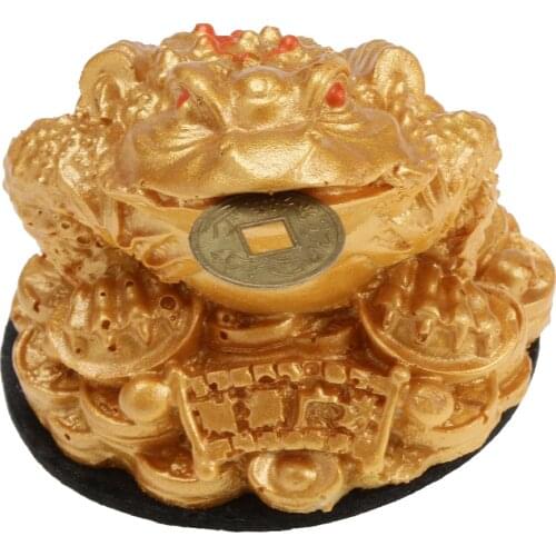 8 Pieces Feng Shui Money Lucky Fortune Oriental Chinese Wealth Frog Decor