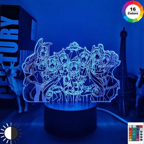 Acrylic 3d Lamp Anime Nekopara for Bedroom Decor Night Light Childrens Birthday Gift Manga Room Table Led Light Nekopara