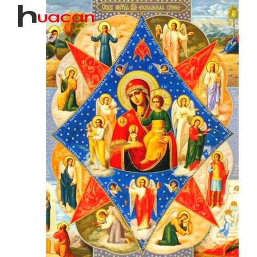 Huacan Diamond Painting 5D DIY Embroidery Sale Religion Icon Diamond Full Square Diamond Mosaic Gift Pictures Of Rhinestones