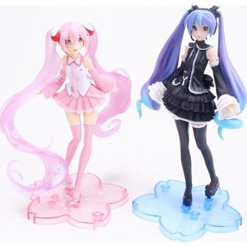 Anime Pink Sakura purple Sakura Action Figures Toys Girls PVC Figure Model Toys kid birthday Gift