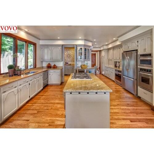 Huge U shape kitchen cabinet with island