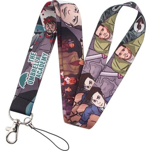 FD0218 Umbrella College Mobile Phone Hang Rope Keycord USB ID Card Badge Holder Keychain Lanyards Card Cover With Lanyard