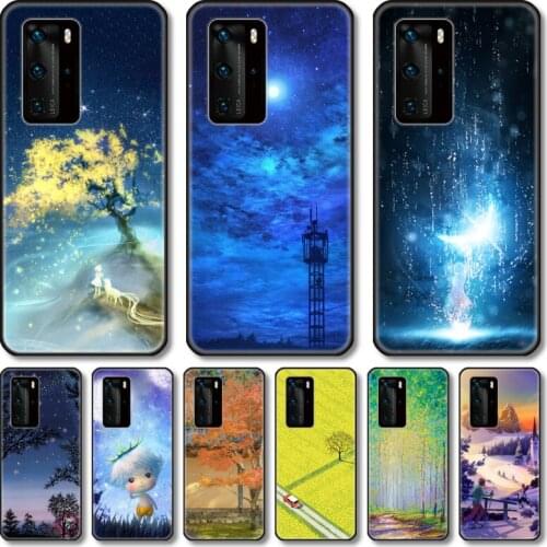 Beautiful scenery Phone Case For Huawei Honor 20 10 9 8 N Pro Lite A C RU black cell shell