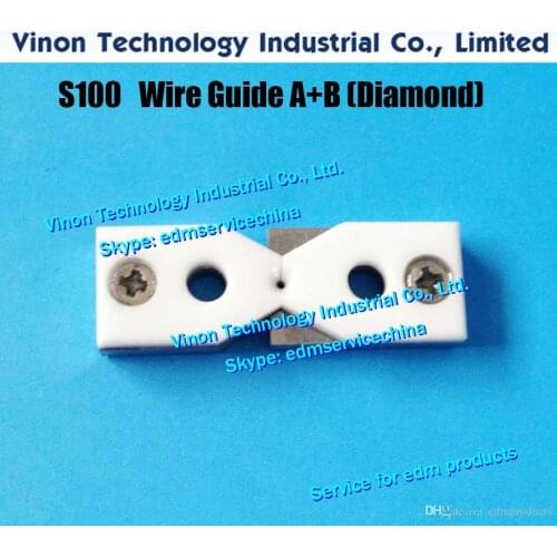 D=0.16mm S100 edm Wire Guide A+B Diamond 3081437 Upper Split Wire Guide AB 0.16mm 0204470 J13099A for AQ,A,EPOC series wire cut