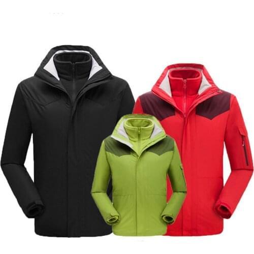 Children men women Removable Two-piece Jackets 3in1 Waterproof Fleece warm Coats Camping Ski Softshell Boys Girls Windbreaker