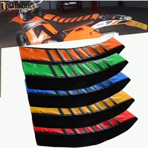 For HUSQVARNA TE250/300 FC250-450 FR450RALLY yamaha yz wr SEROW225 TTR XT TRICKER Non-slip Rain Dust Striped Gripper Seat Cover