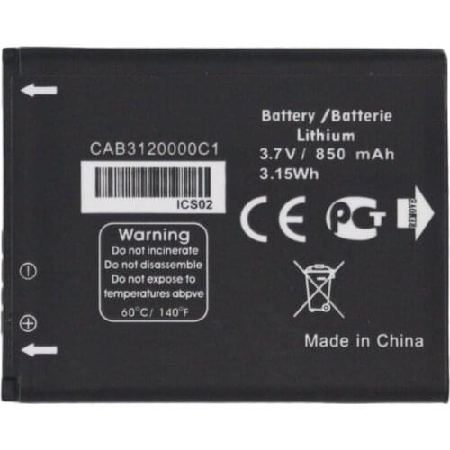 ISUNOO 5pcs/lot 850mAh CAB3120000C1 Battery For Alcatel One Touch OT710 OT880 768 OT888A OT880A BeeLine Dual Batteries