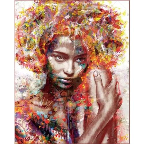Painting By Numbers DIY Dropshipping 50x65cm Painted sexy orange female Figure Handmade For Living Room Wall Decor Oil Painting