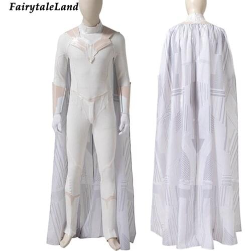 Halloween Superhero Vision Cosplay Costume Victor Shade White Suit TV Outfit Printing Cape Custom Made