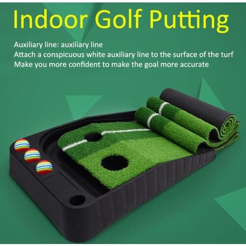 2.5M Golf Putting Practice Mat Green Grass Lawn Outdoor Indoor Putting Golf Pad Trainer Aid Equipment Drop Shipping