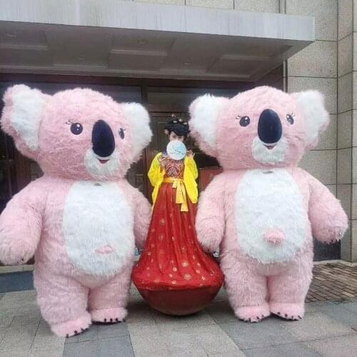 Koala Doll Dress Long Hair Puppet Large People Wearing Inflatable Clothing Cartoon Puppet Costume Network Red Panda White Bear