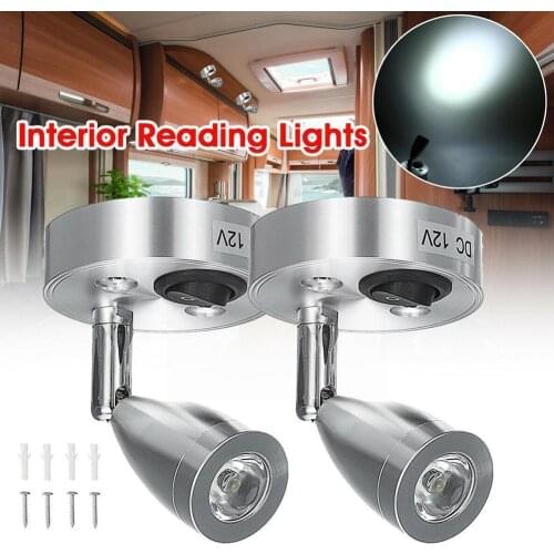 Reading Lamp With USB Interface Switch RV Boat Lighting Motorhome Spotlight Wall Mounted Trailer Camper Bedside LED L Q9W8