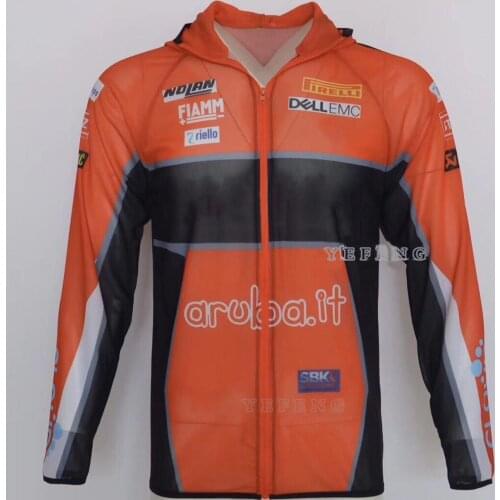 2020 Moto GP Summer Mesh Anti-UV Orange Hoodie for Ducati Racing Team Sweatshirt Sun Protection Clothing