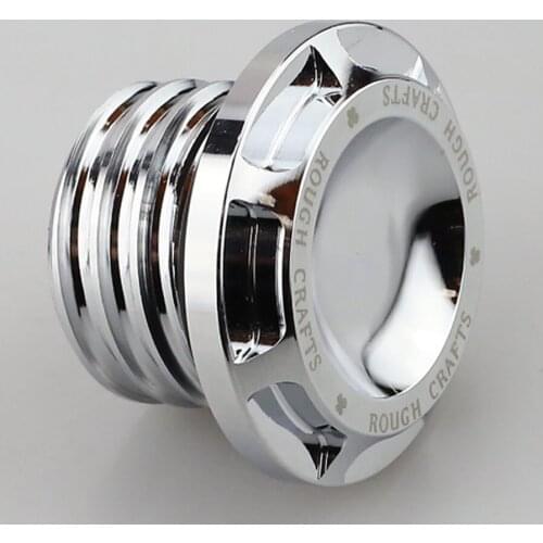 Motorcycle Chrome Aluminum Fuel Gas Oil Cap Rough Crafts For Harley Sportster Dyna Touring 1996-2015