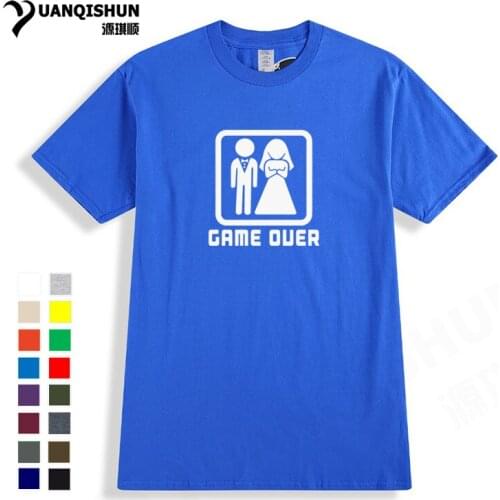 GAME OVER Marriage Wedding Humor Creative Wedding Gift Mens Men T Shirt 16 Colors T-shirt Short Sleeve O Neck Casual Tshirt Tee