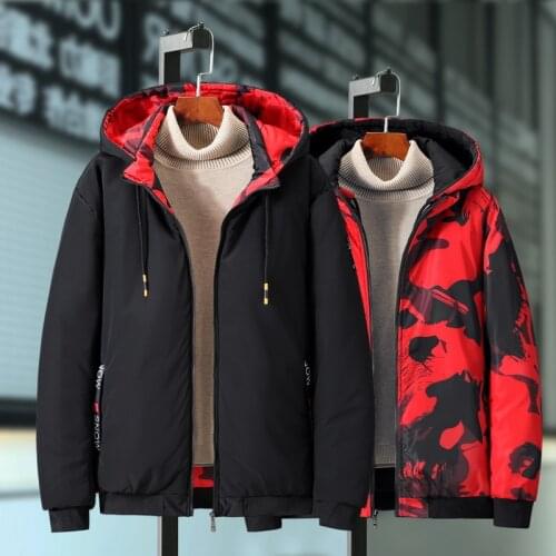 Man plus size padded loose Double-sided wear jacket men 160 kg plus fat coat camouflage hooded fat jacket 10XL