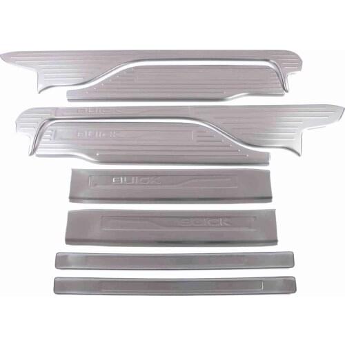 Stainless Steel Inner Outer Door Sill Scuff Plate Guard Sills Protector Trim For Buick GL8 2010-2020