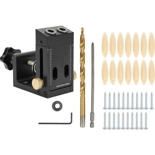 9mm Aluminum Alloy Woodworking Inclined Hole Positioner Panel Stitching Oblique Hole Drill Guide Set Woodworking Tool