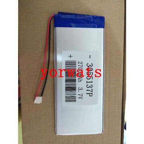 New Hot A Rechargeable Li-ion Cell 3.7V polymer battery 3055137 2700mah direct sale