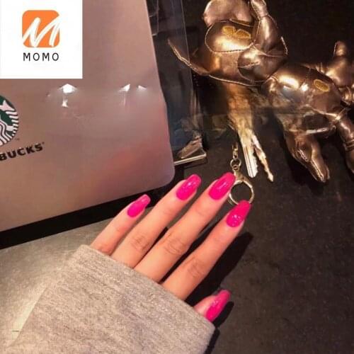New Fluorescent Color Nail Stickers Wear Nail Finished Manicure Removable Nail Stickers Cool Earth Manicure