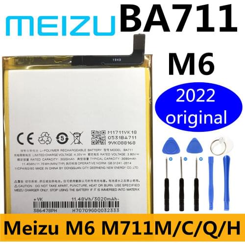 New Origianl 3070mAh BA711 Battery For Meizu M6 (M6 Mini) M711H M71Q M711C Smart Phone Batteries