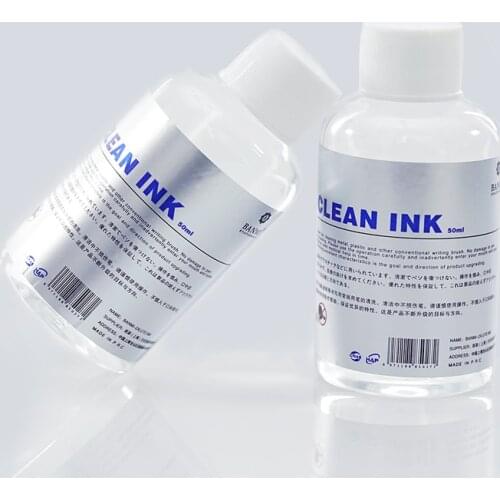 Transparent Fountain Pen Glass Dip Pen Clean Ink 50ml Cleanning Fluid