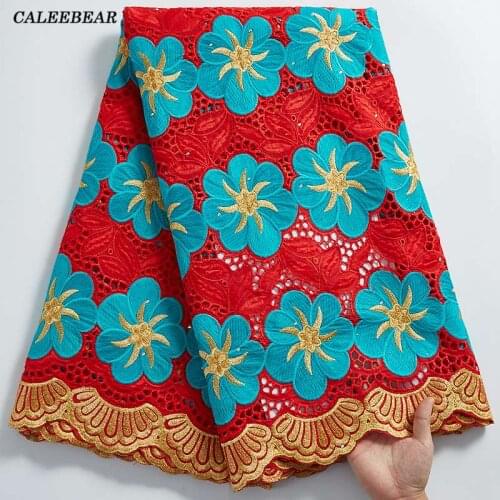 Latest 2021 High Quality African Nigerian Lace Fabric With Stones Embroidery 100% Cotton Swiss Voile Lace In Switzerland S2308