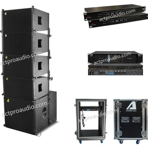 Pro audio VERA10 two way double 10 inch line array ampifiered single 15 inch subwoofer indoor outdoor sound system