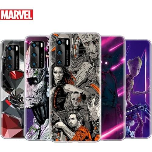 Transparent Cover Guardians of the Galaxy For Huawei P40 Lite E P30 P20 P10 P9 P8 Pro Plus Lite mini 2019 Phone Case