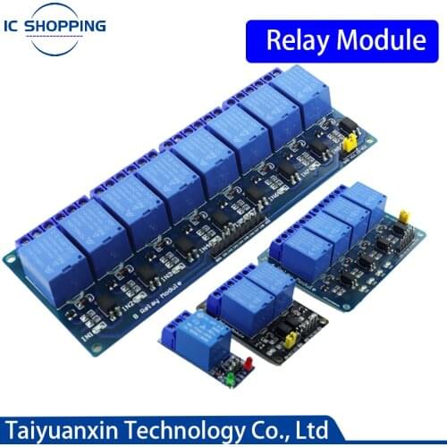 1PCS Relay Module Optocoupler Relay Arduino 5V 12V 24V Relay Output 1 2 4 6 8 Channel Relay Module Trigger Board Shield