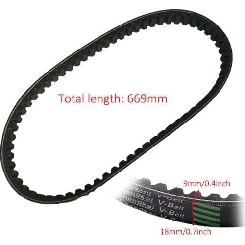 A671 Drive Belt 669 18 30 for Scooter Moped ATV QUAD 139QMB Belt Closed Loop Timing Rubber Transmission
