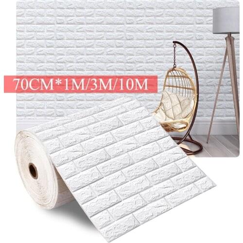 Self-adhesive Wallpapers 3D Retro Brick Wall Stickers Decor Home Improvement Living Room Bedroom Restaurant Waterproof Stickers