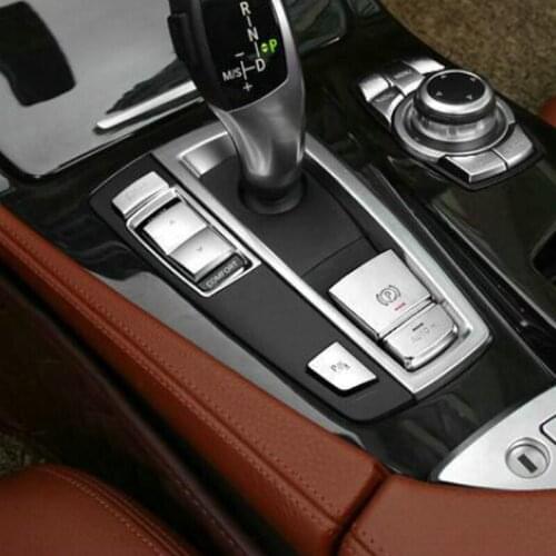 Car central gear decorative laminated panel on the left side of the buttons for BMW 5/6/7 series f10 GT F07 Accessories