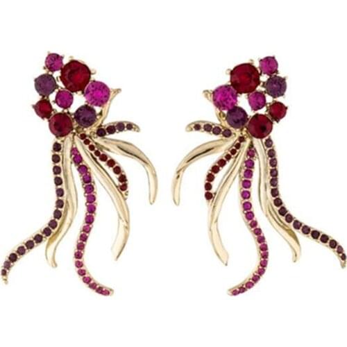 2018 Amybaby Luxury Fashion Vintage Crystal Womens No Piercing Clip Earring Necklace Jewelry For Party