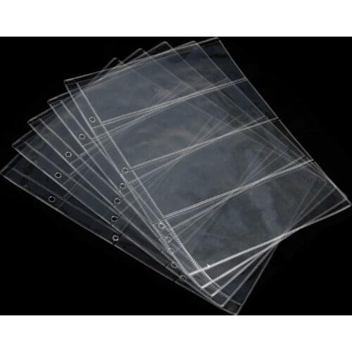 Album Pages 4 Pockets Money Bill Note Currency Holder Storage Collection 1 Sheet QX2E