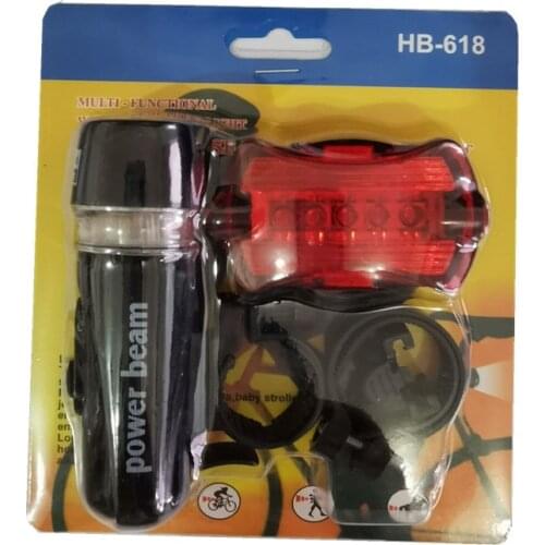 Bicycle Light Bicycle Light Front and Rear Light 5led Front Light Black Plus Butterfly Tail Light Kit Light Bike Lights