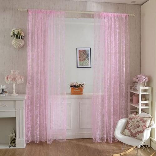 High Quality Tulle Curtains for the Kitchen Living Room Butterfly Sheer Curtains Tulle Windows Drapes Window Screen 100x200cm