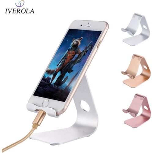 Univerola mobile phone holder stand Aluminum alloy metal tablet stand universal phone holder for iPhone X / 8/7/6/5 plus samsung
