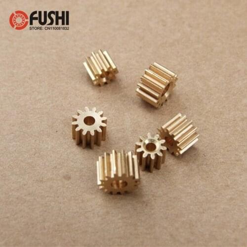 122A Brass Gear Pore 1.95 mm Shaft ( 10 Pcs ) 12 Teeth Motor Shaft Gears Modulus 0.5 DIY Toys RC Model Cars
