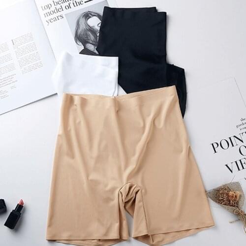 Womens New Summer Thin Womens Plus Size Safety Shorts Ice Cold High Elastic Plus Size Safety Pants Skirt Womens Shorts