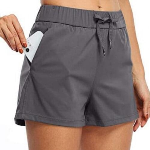 Women Sexy High Waist Lounge Shorts Pockets Women Solid Color Elastic Waist Ladies Casual Shorts Streetwear vetement femme 2021